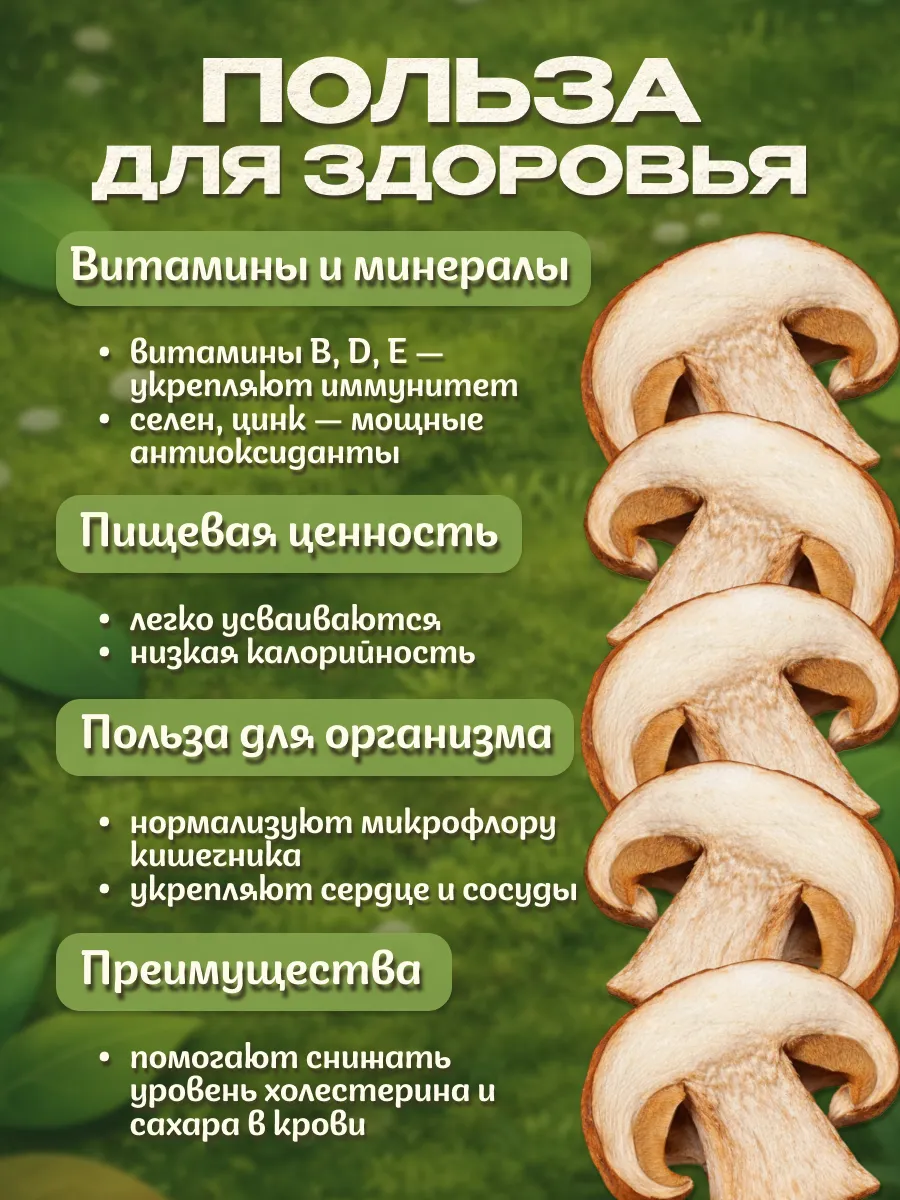 Грибы белые сушеные 50г