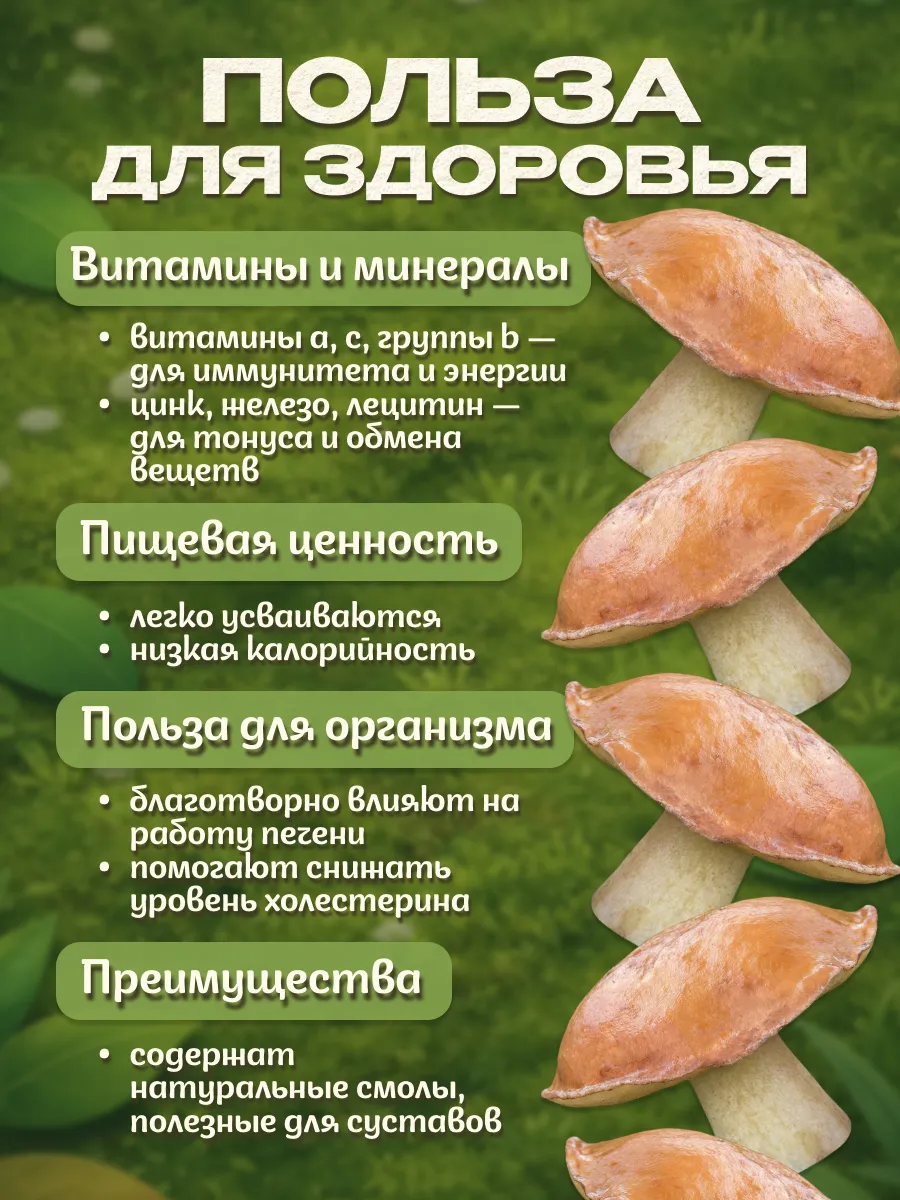 Грибы маслята сушеные 200г